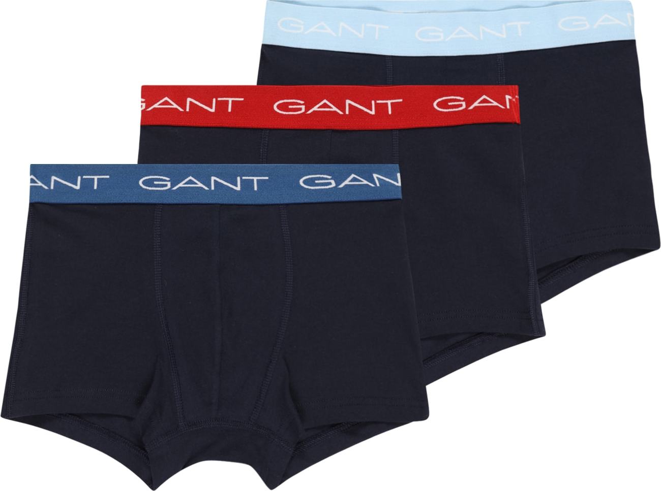 GANT Spodní prádlo námořnická modř / pastelová modrá / tmavě modrá / jasně červená