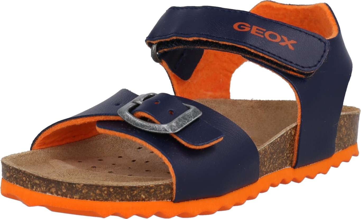 GEOX Sandály 'GHITA' námořnická modř / oranžová