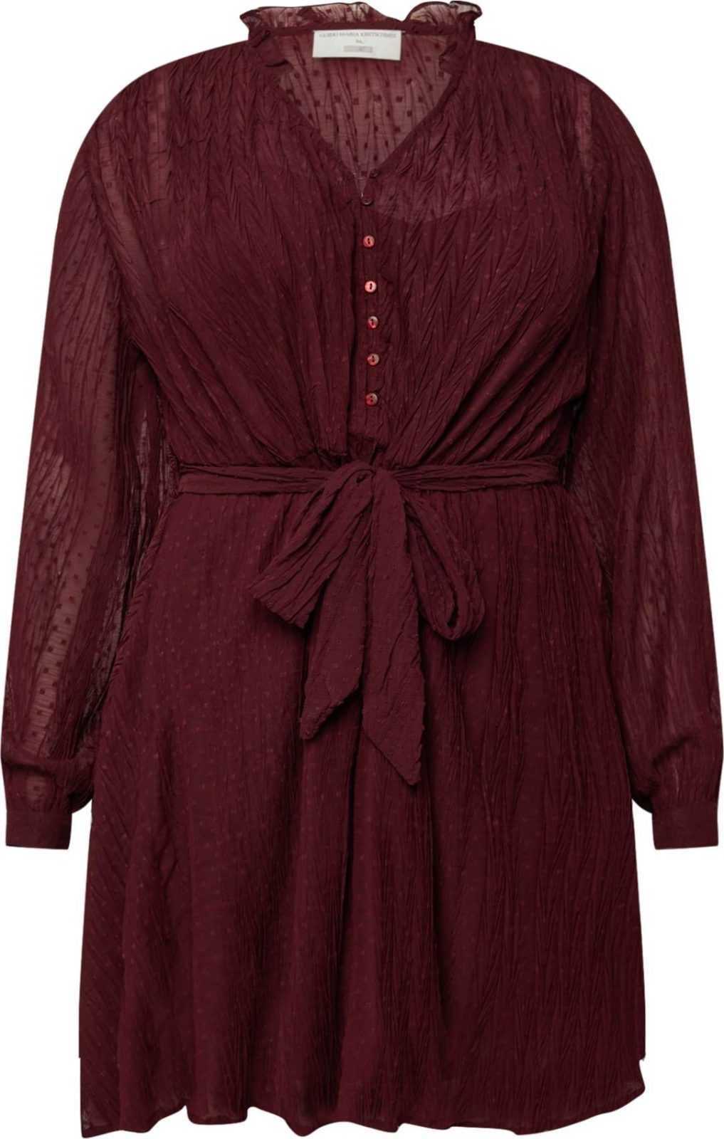 Guido Maria Kretschmer Curvy Collection Košilové šaty 'Hilka' burgundská červeň