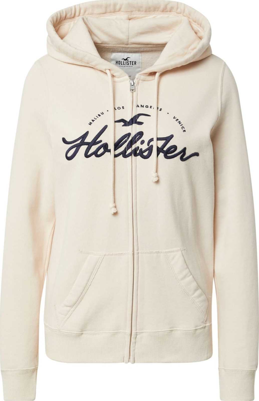 HOLLISTER Mikina marine modrá / pastelově růžová