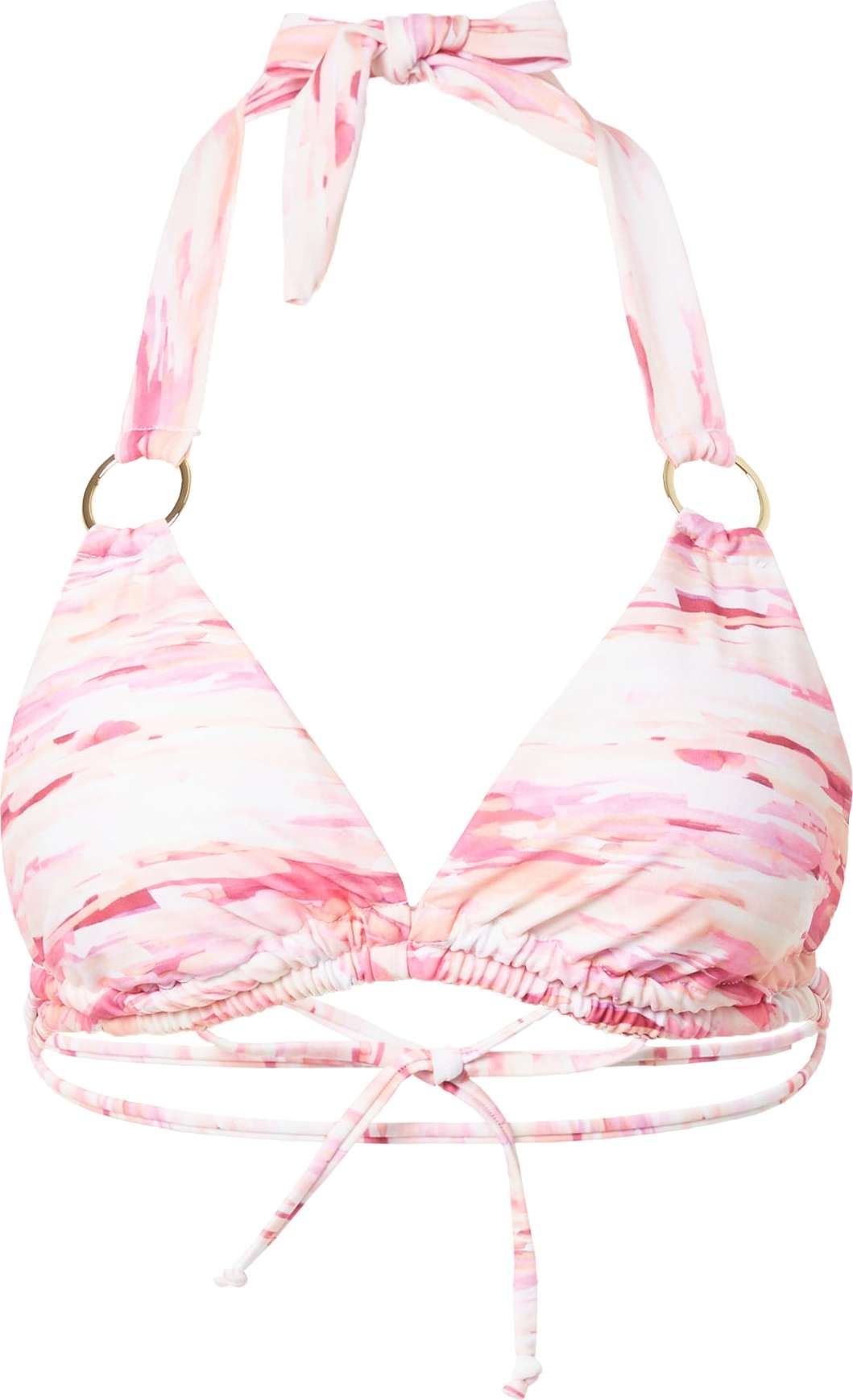 Hunkemöller Horní díl plavek 'Amalfi' meruňková / pink / bílá