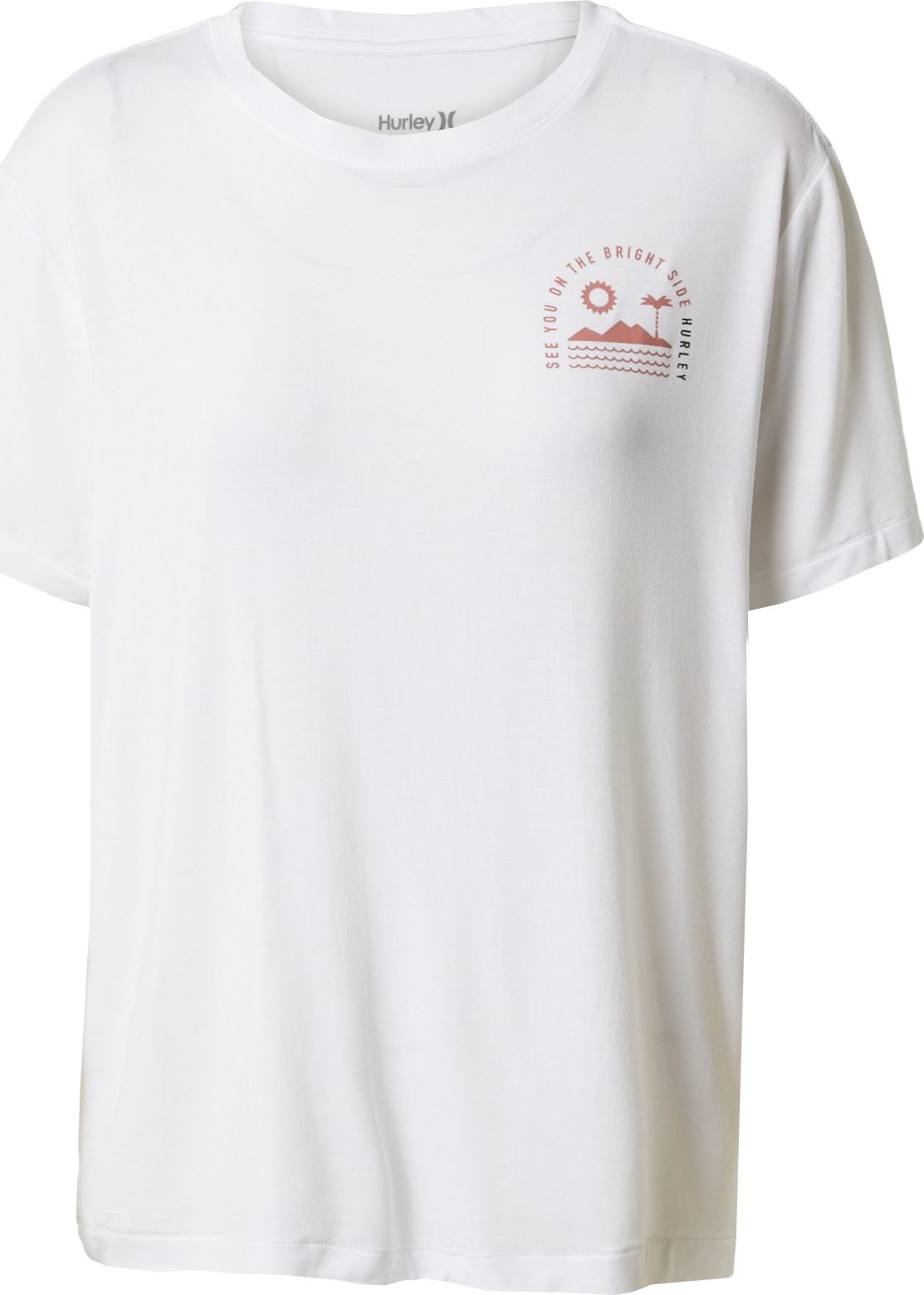 Hurley Funkční tričko 'BRIGHT SIDE' rezavě hnědá / černá / přírodní bílá