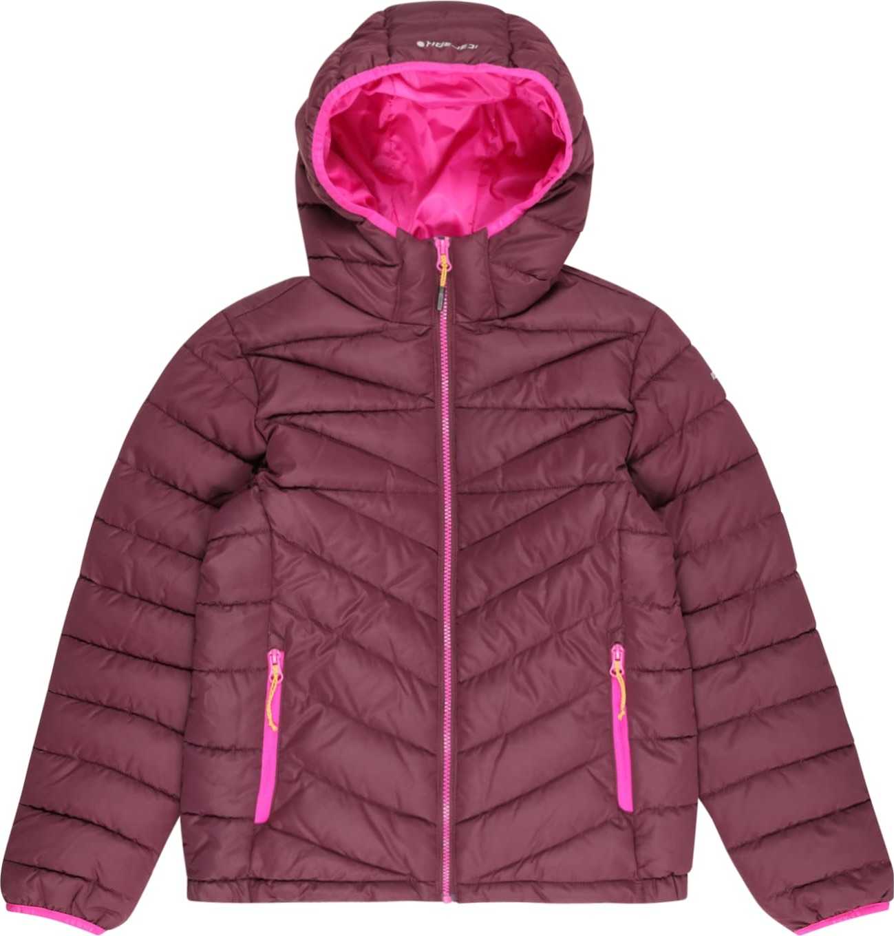 ICEPEAK Outdoorová bunda pink / burgundská červeň