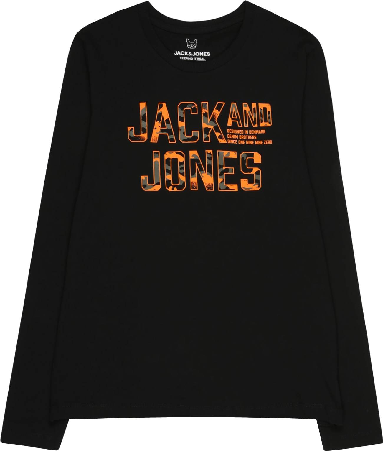 Jack & Jones Junior Tričko 'PEACE WALKER' tmavě zelená / oranžová / černá