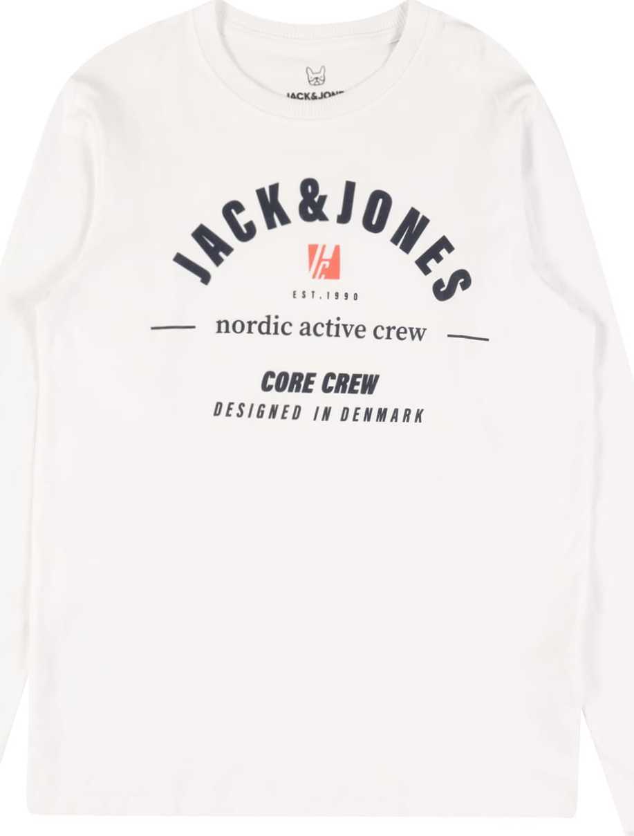 Jack & Jones Junior Tričko 'SPRING' noční modrá / oranžová / bílá