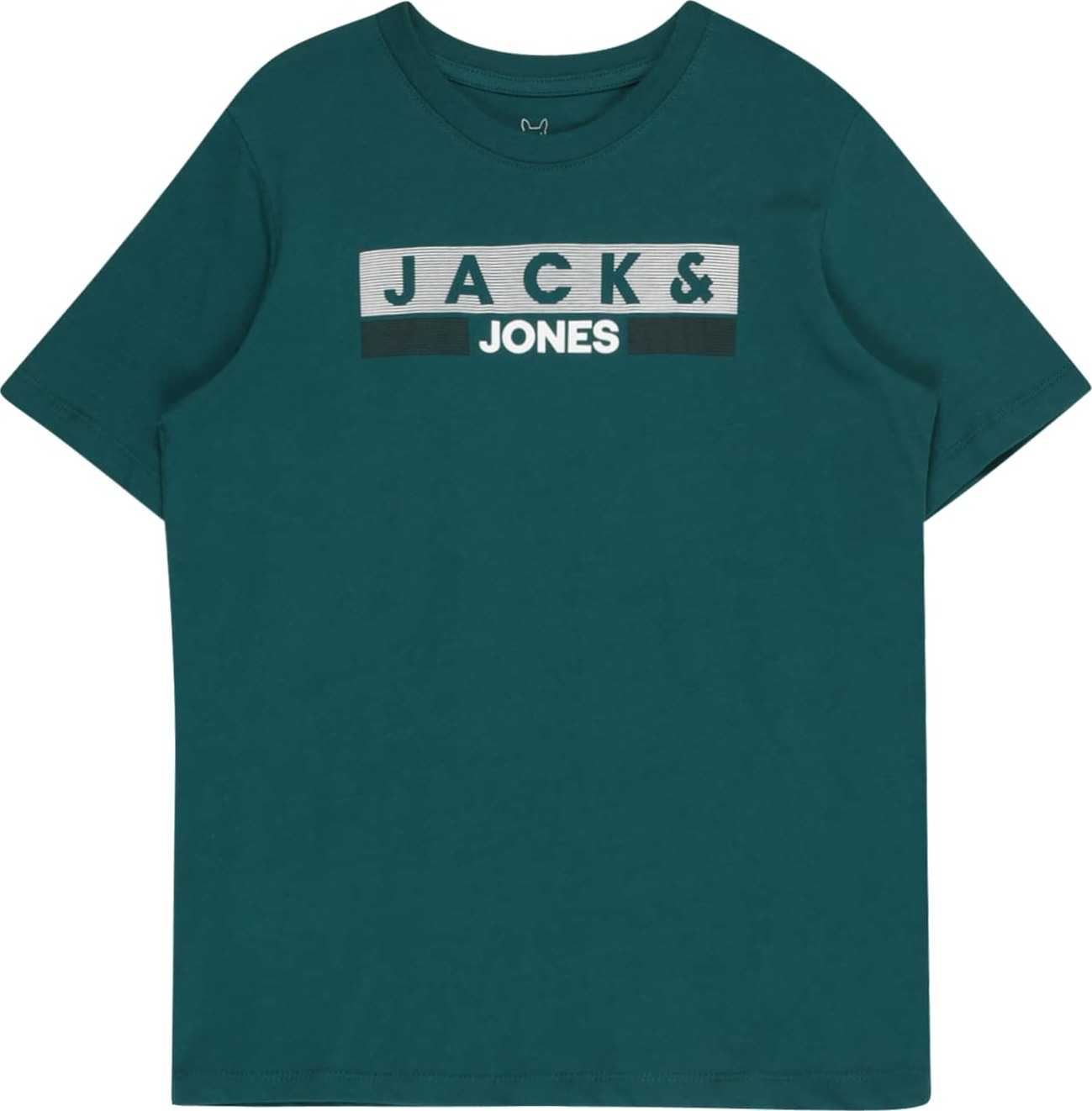 Jack & Jones Junior Tričko tmavě zelená / černá / bílá