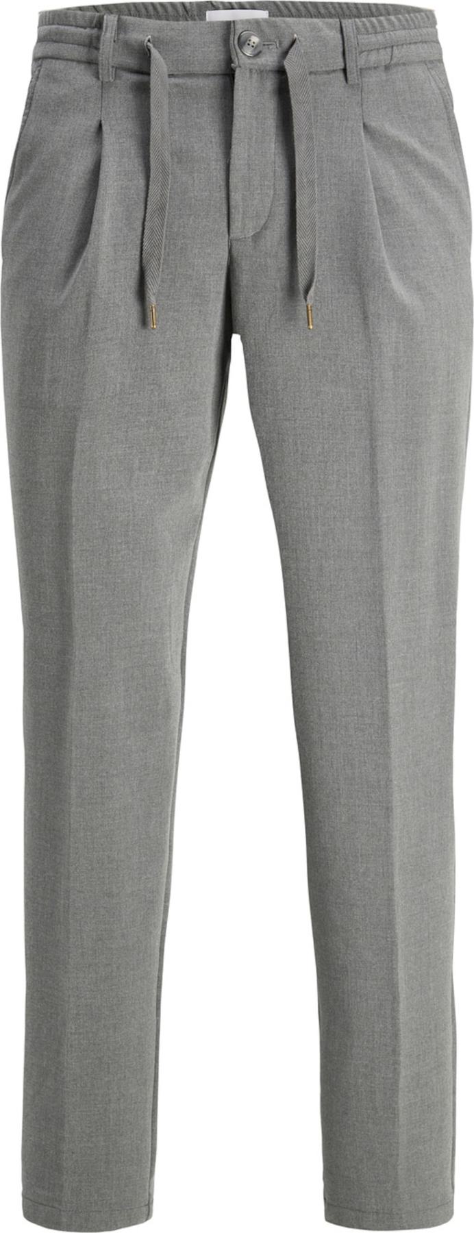 JACK & JONES Kalhoty se sklady v pase 'Bill' šedá