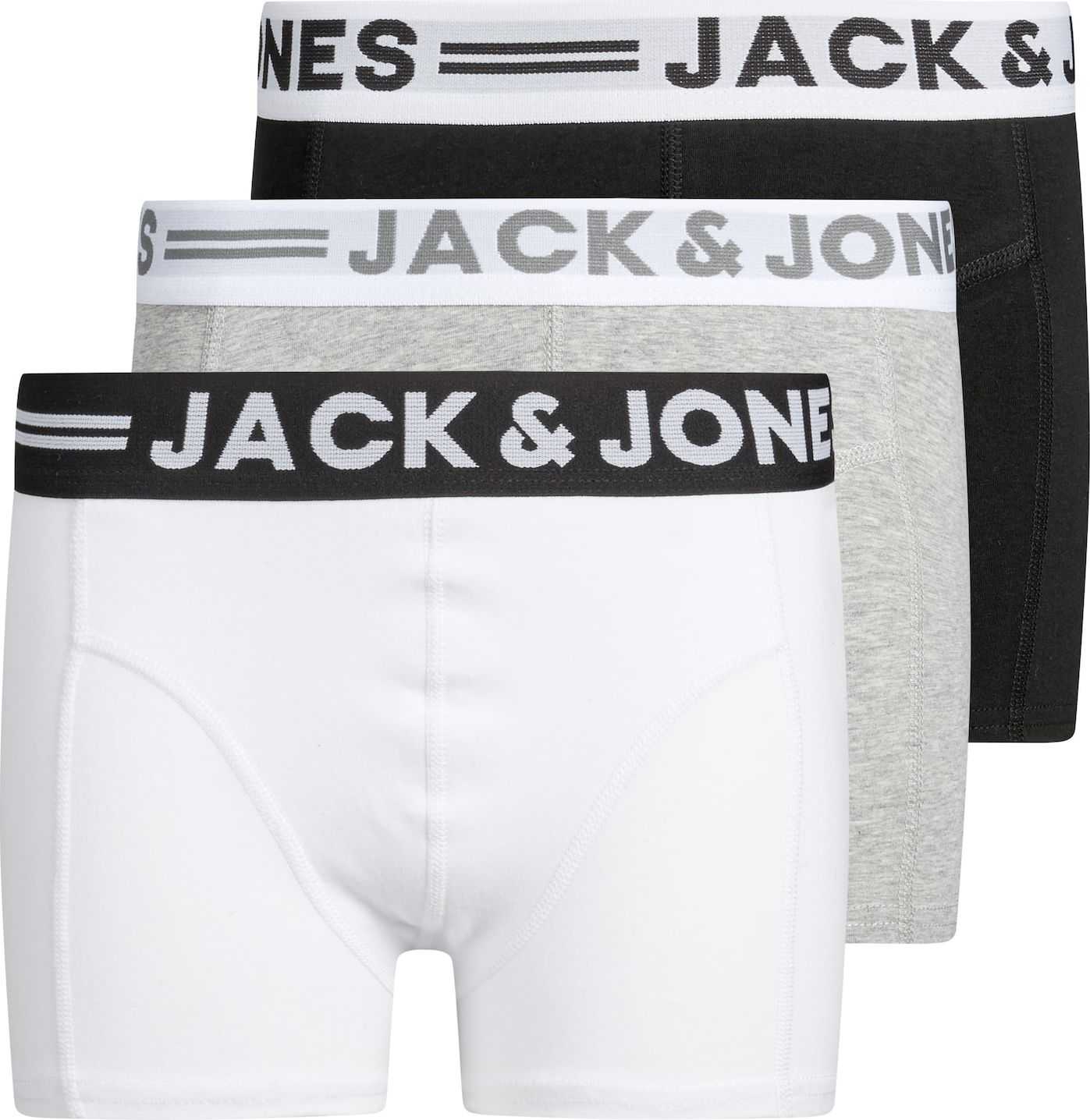JACK & JONES Spodní prádlo šedá / černá / bílá
