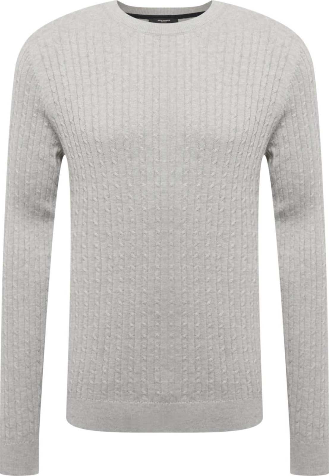 JACK & JONES Svetr 'DALLAS' šedá