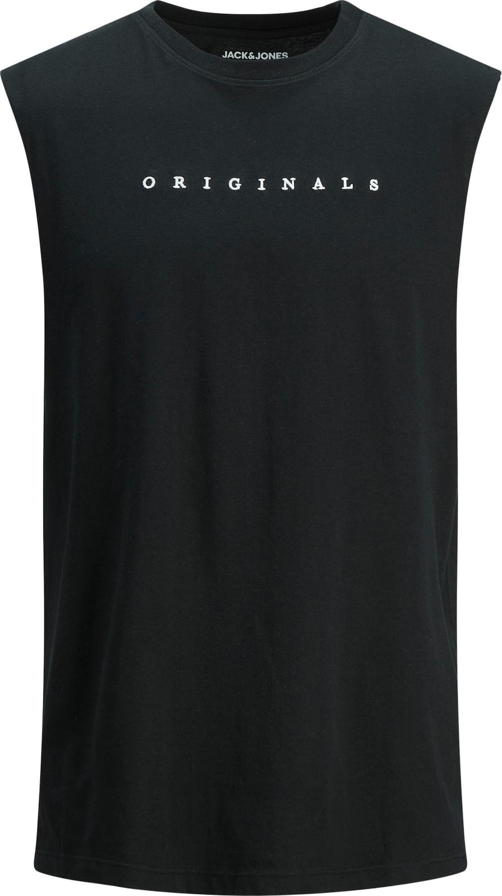 JACK & JONES Tričko 'Copenhagen' černá / bílá