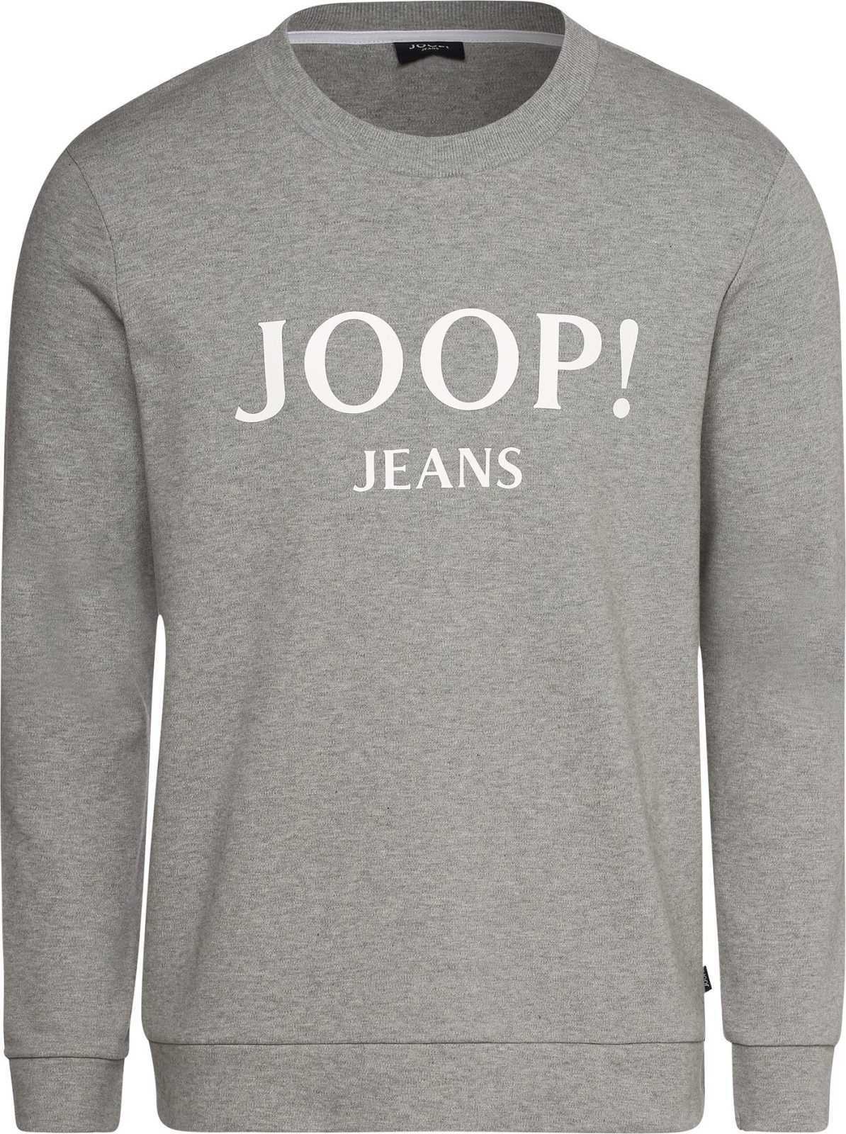 JOOP! Jeans Mikina 'Alfred' světle šedá / bílá