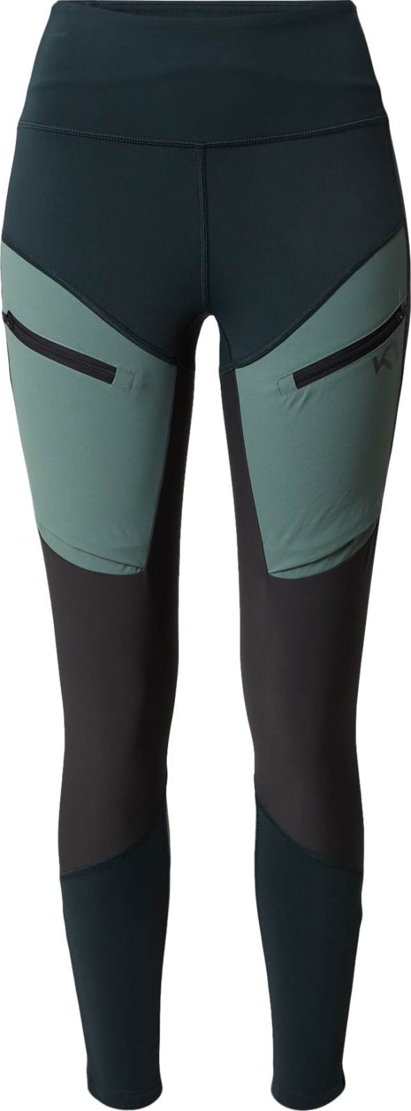 KariTraa Sportovní kalhoty nefritová / tmavě zelená