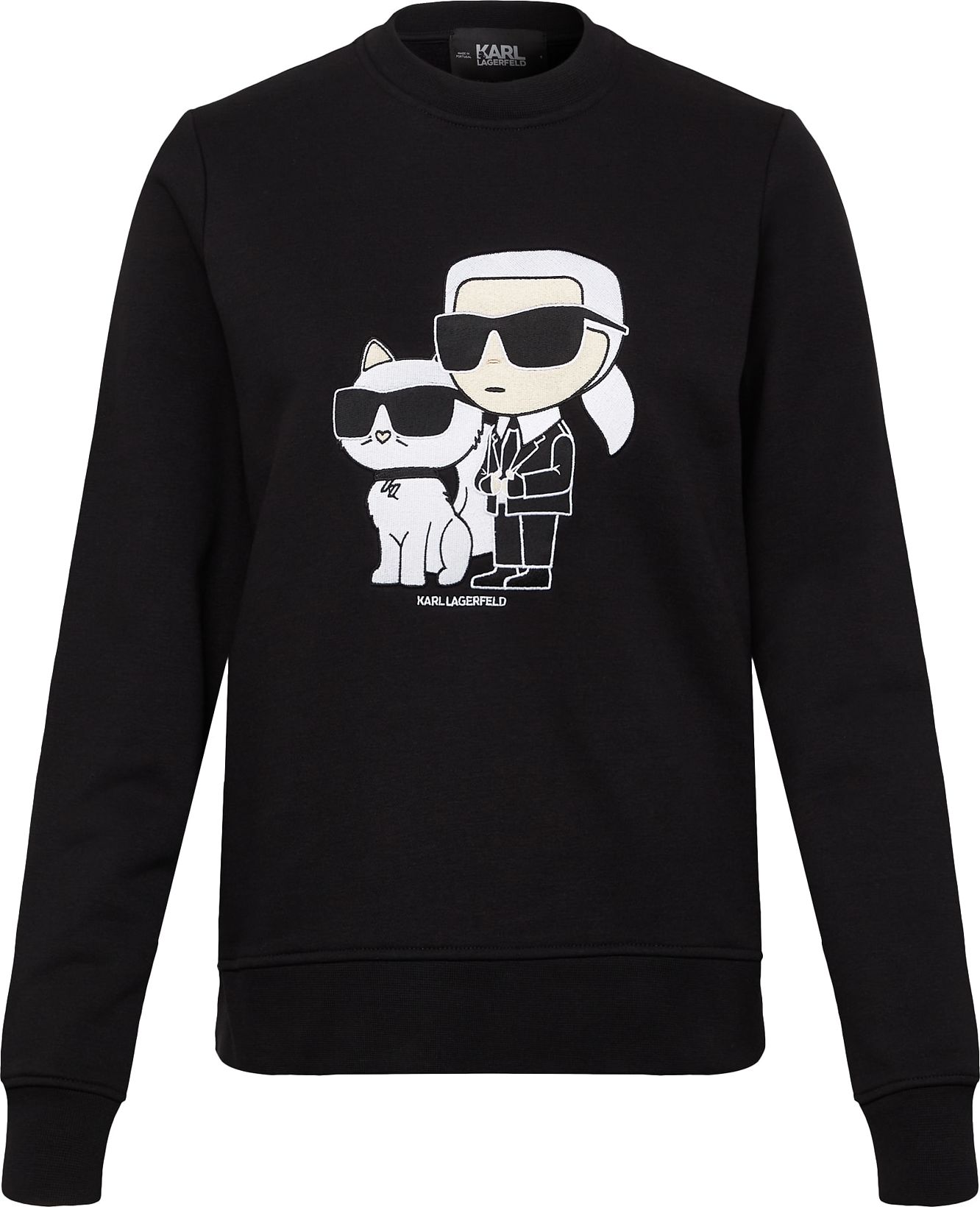 Karl Lagerfeld Mikina 'Ikonik 2.0' krémová / černá / bílá