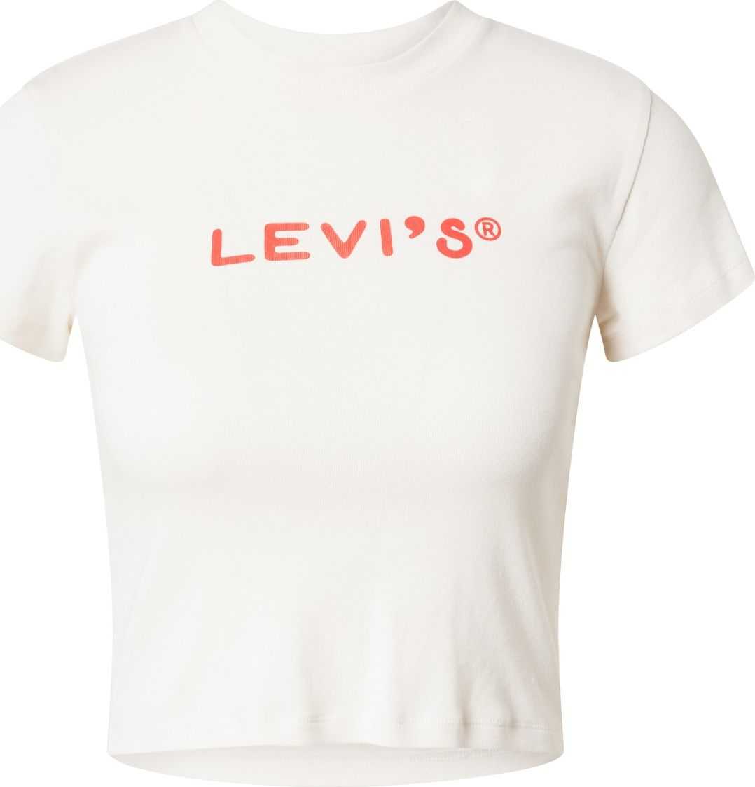 LEVI'S Tričko 'GRAPHIC MINI TEE NEUTRALS' krémová / světle červená