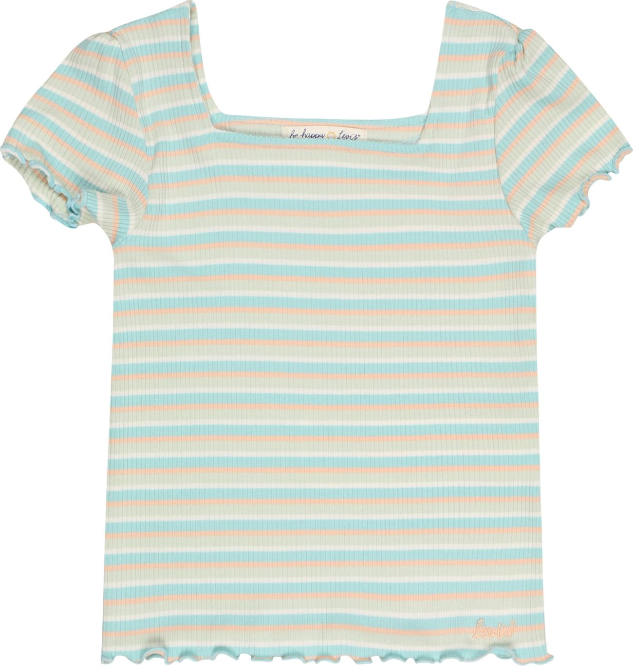 LEVI'S Tričko světlemodrá / pastelově zelená / meruňková / bílá