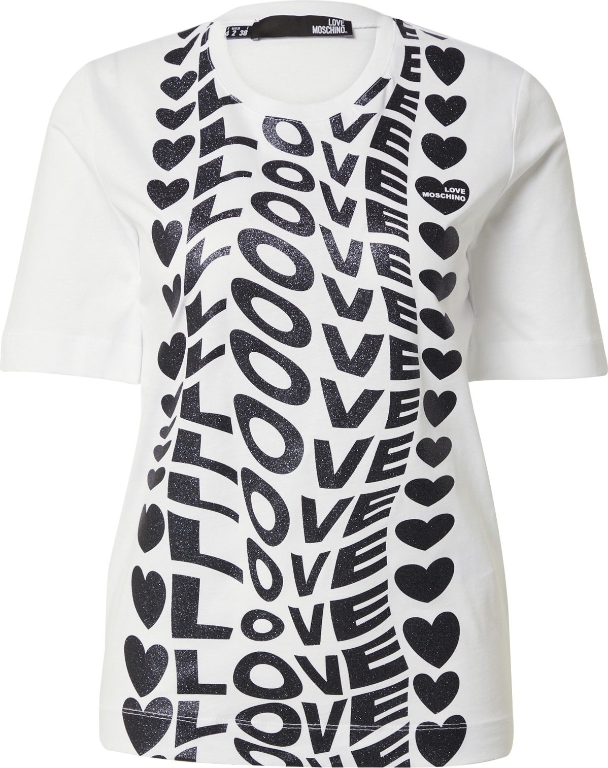 Love Moschino Tričko černá / bílá
