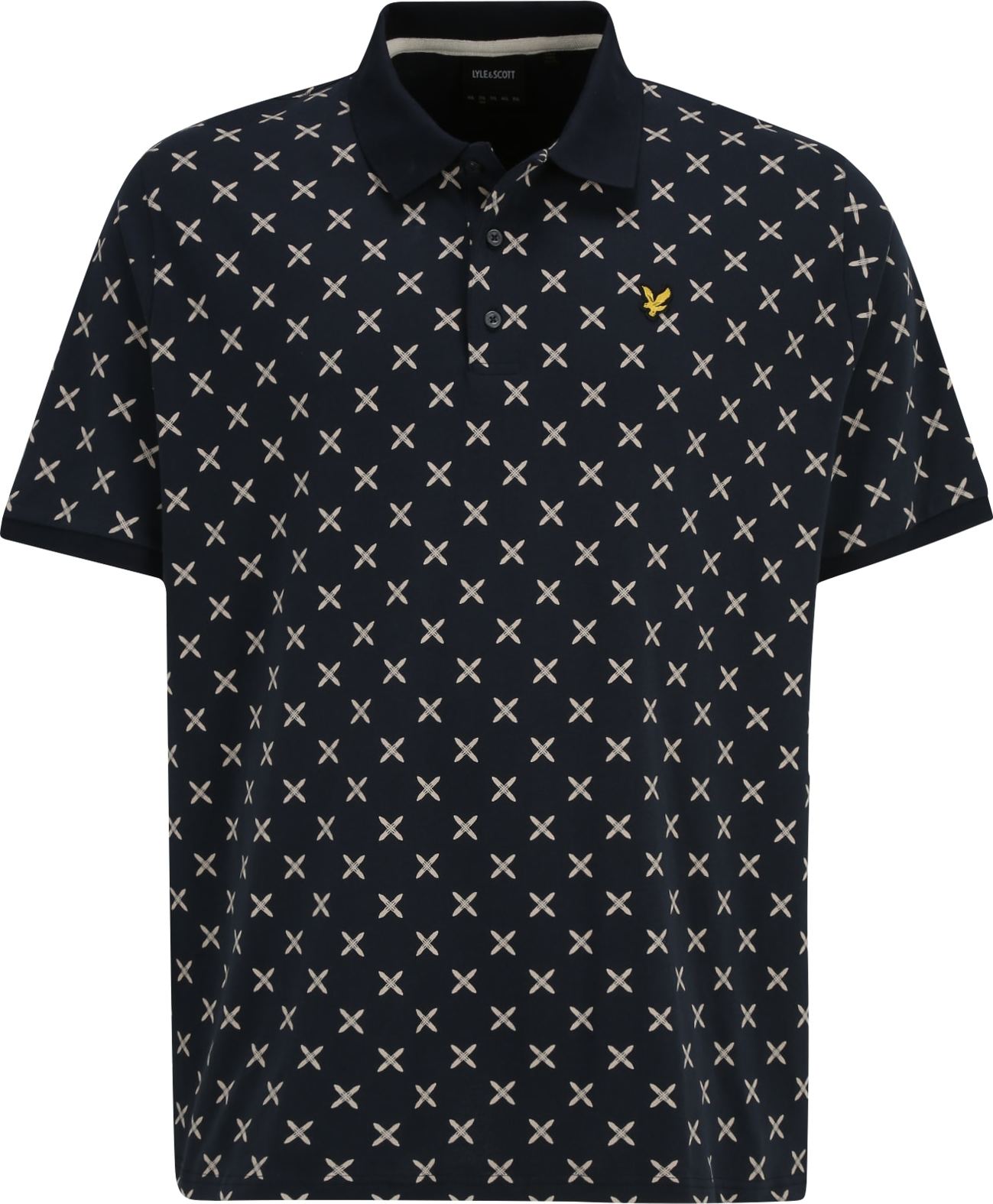 Lyle & Scott Big&Tall Tričko světle béžová / námořnická modř / žlutá