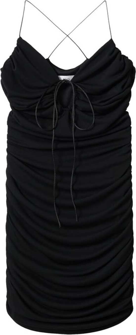 MANGO Úpletové šaty 'Berta' černá
