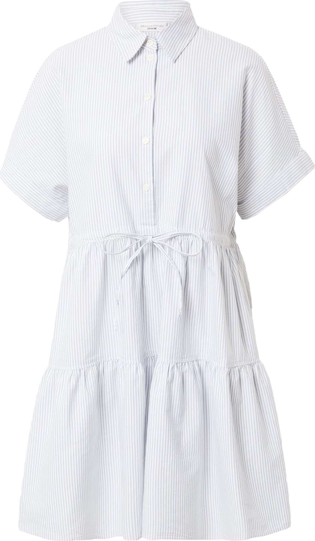 Marc O'Polo DENIM Košilové šaty modrá / bílá