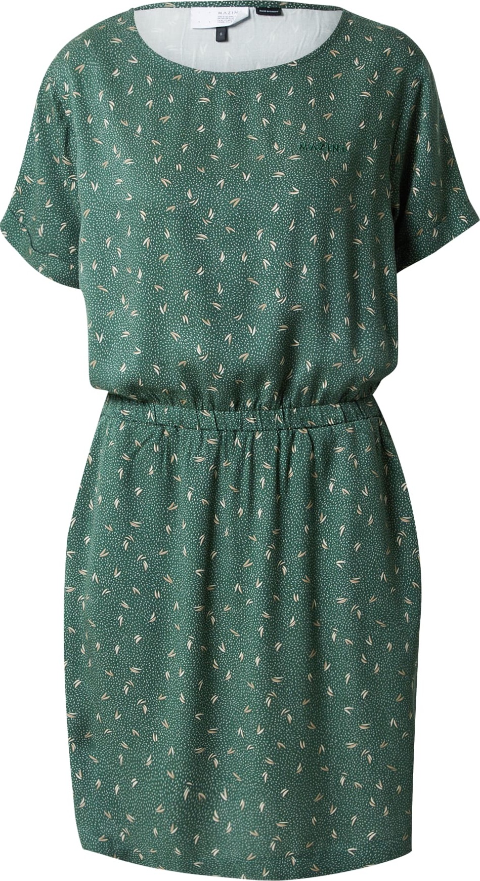 mazine Šaty 'Valera' béžová / smaragdová