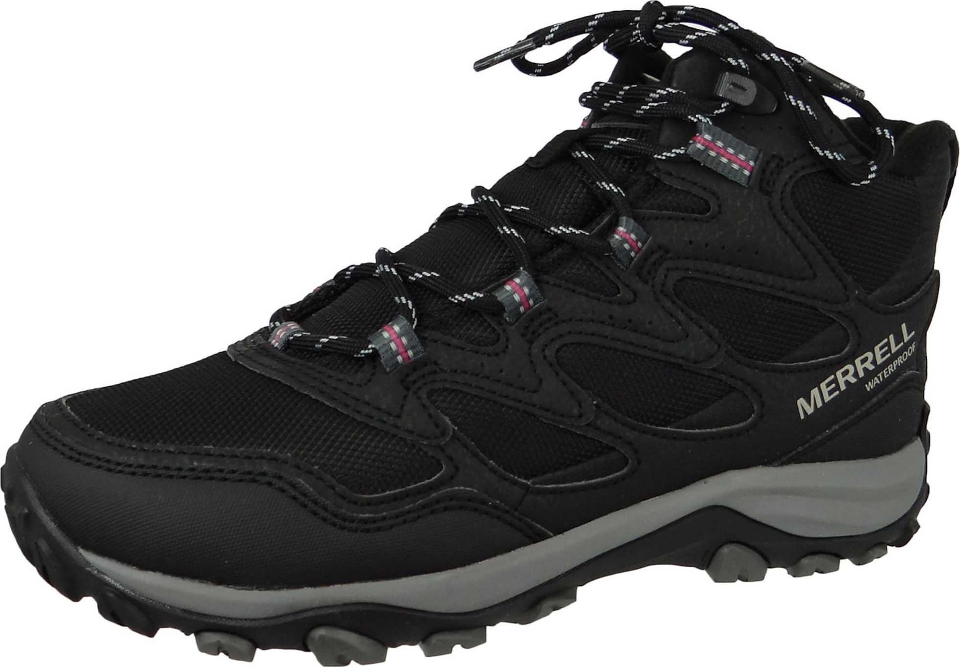 MERRELL Kozačky 'West Rim Sport Thermo Mid Wp' pink / černá / bílá