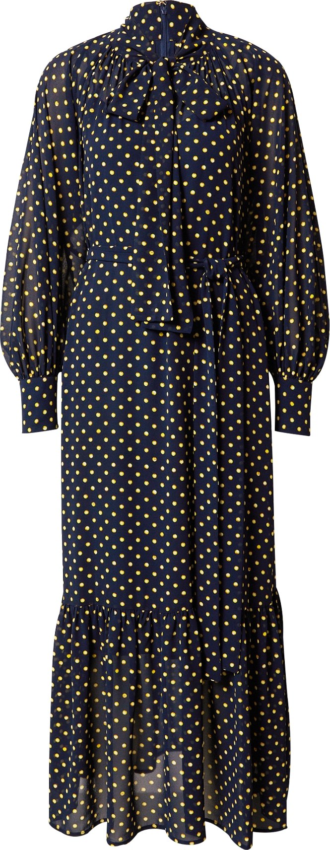 MICHAEL Michael Kors Košilové šaty 'ASTOR' tmavě modrá / limone