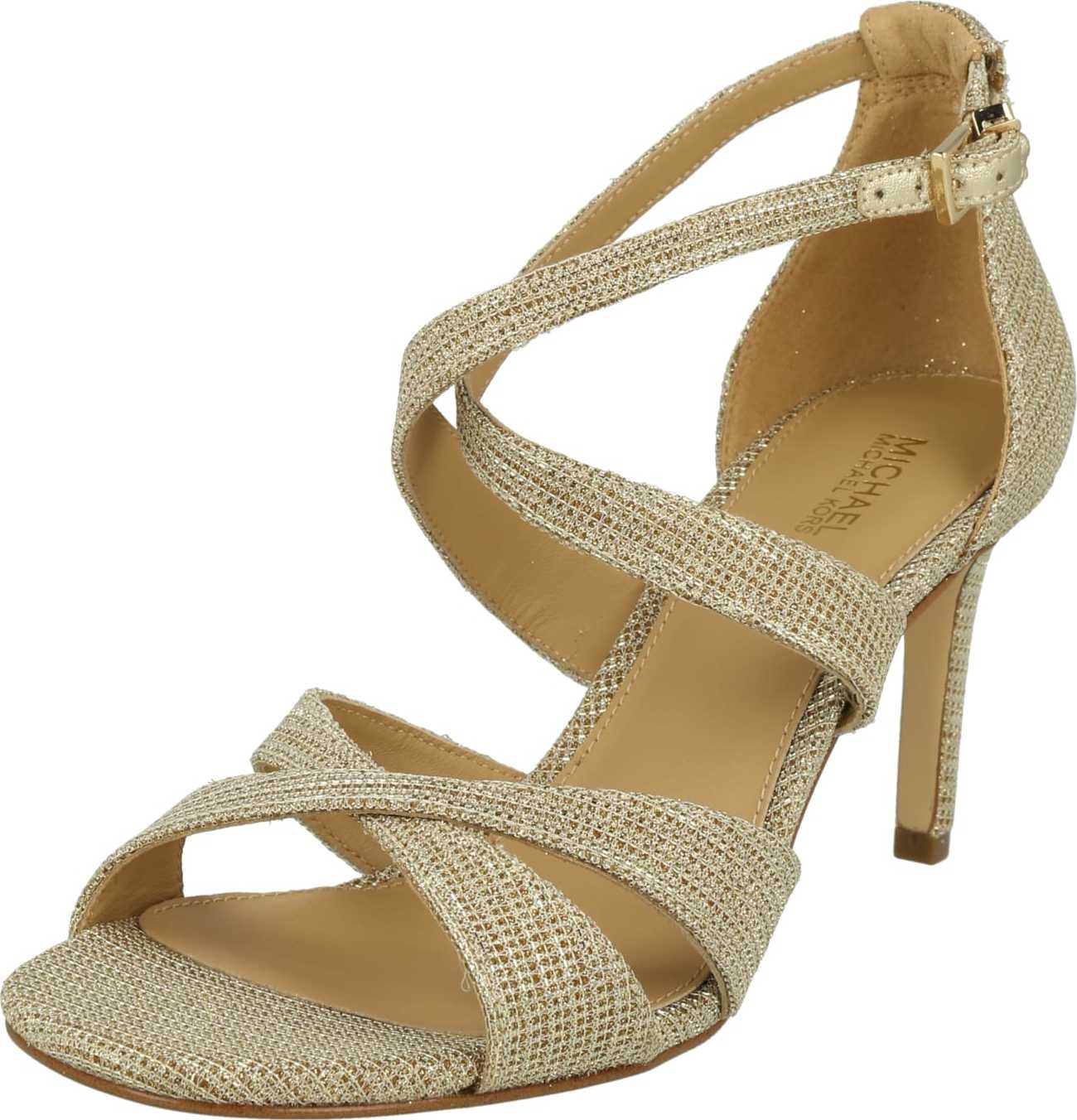 MICHAEL Michael Kors Páskové sandály 'KINSLEY' béžová / zlatá