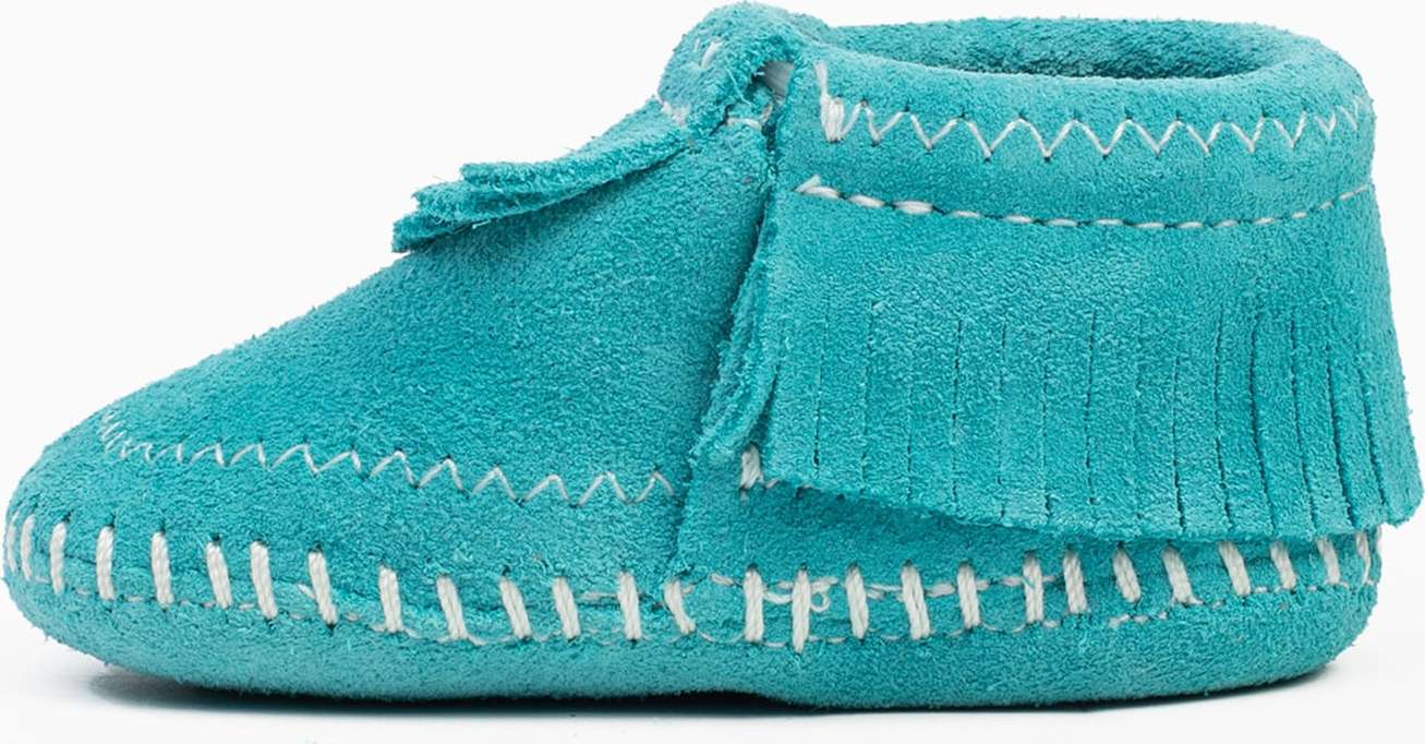 Minnetonka Kozačky 'Riley Suede' tyrkysová