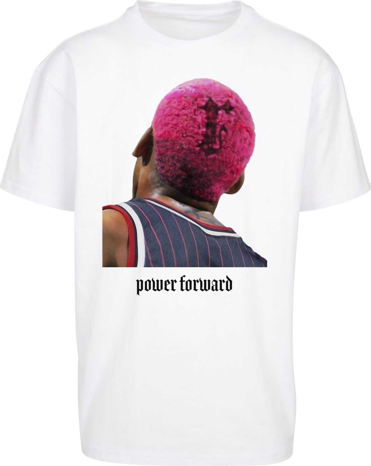 MT Upscale Tričko 'Power Forward' námořnická modř / pink / bílá