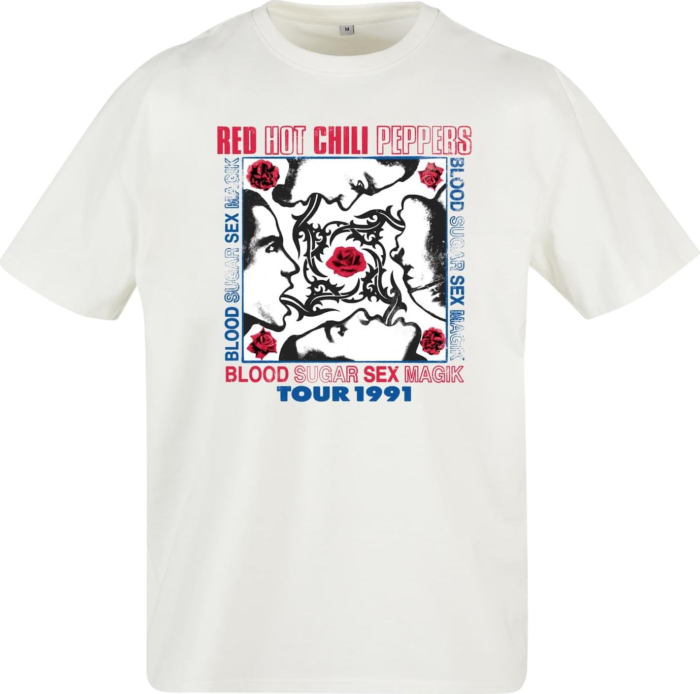 MT Upscale Tričko 'Red Hot Chilli Peppers' modrá / červená / černá / bílá