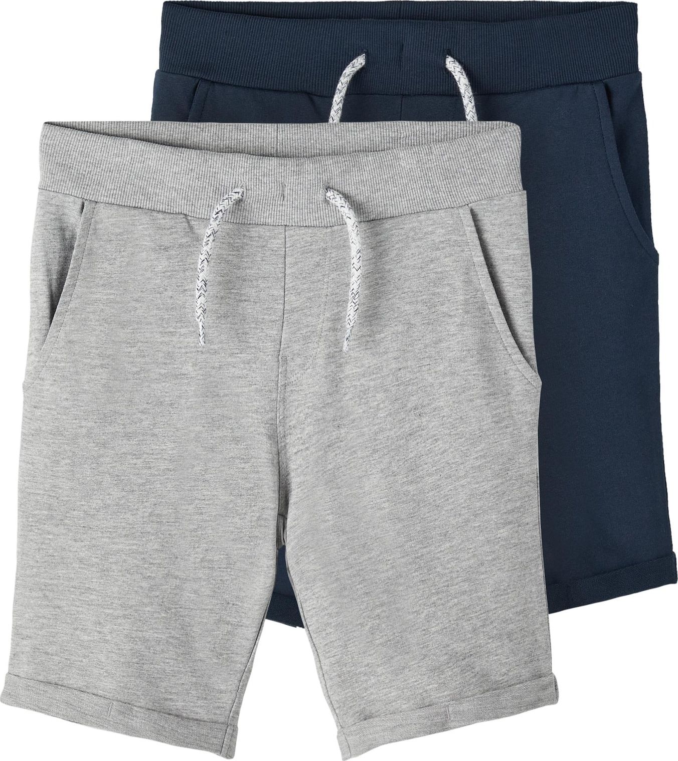 NAME IT Kalhoty 'Vermo' marine modrá / šedý melír