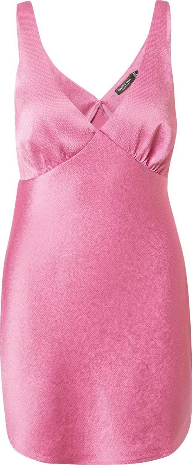 Nasty Gal Koktejlové šaty světle růžová