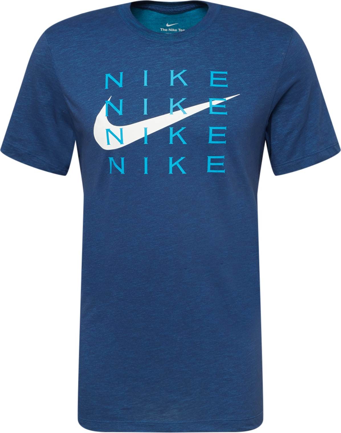 NIKE Funkční tričko modrá / azurová modrá / bílá