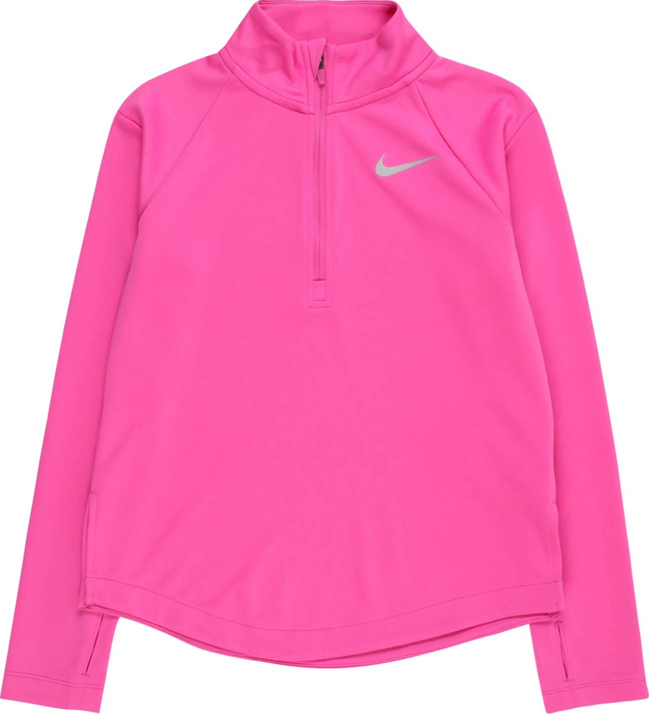 NIKE Funkční tričko světle šedá / svítivě růžová