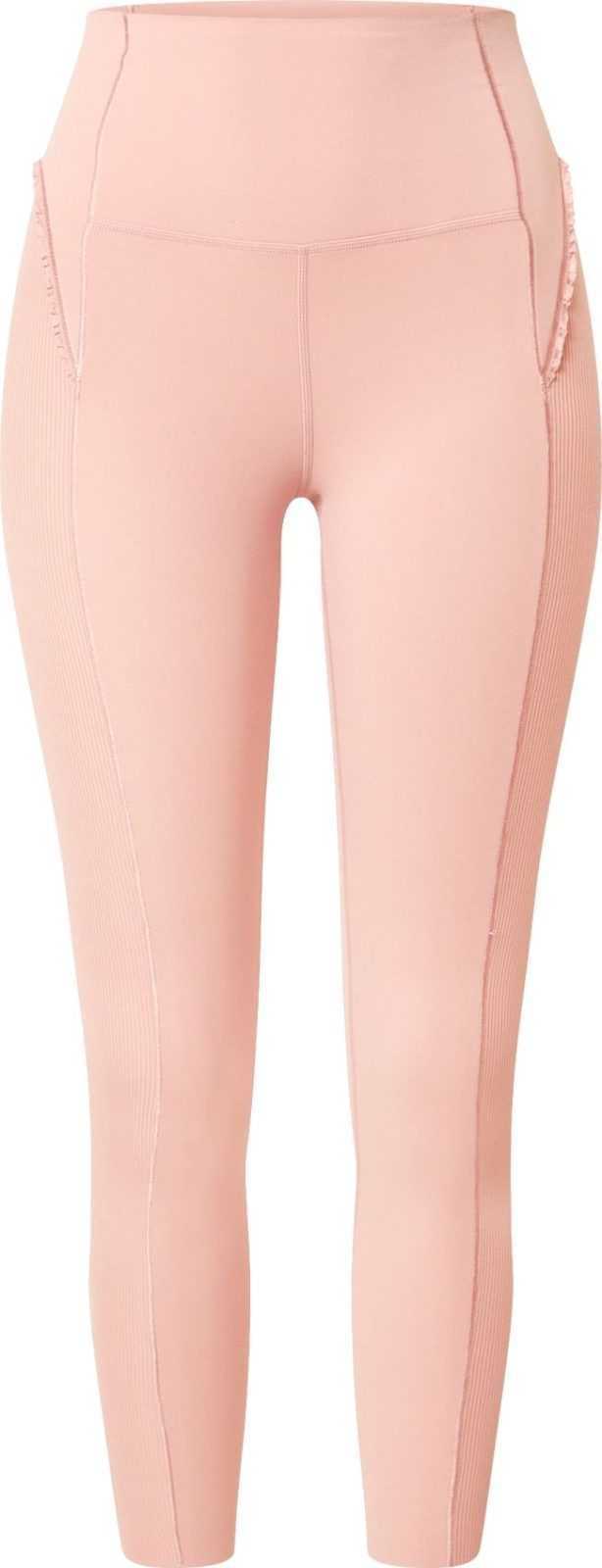 NIKE Sportovní kalhoty 'Yoga' pastelově růžová