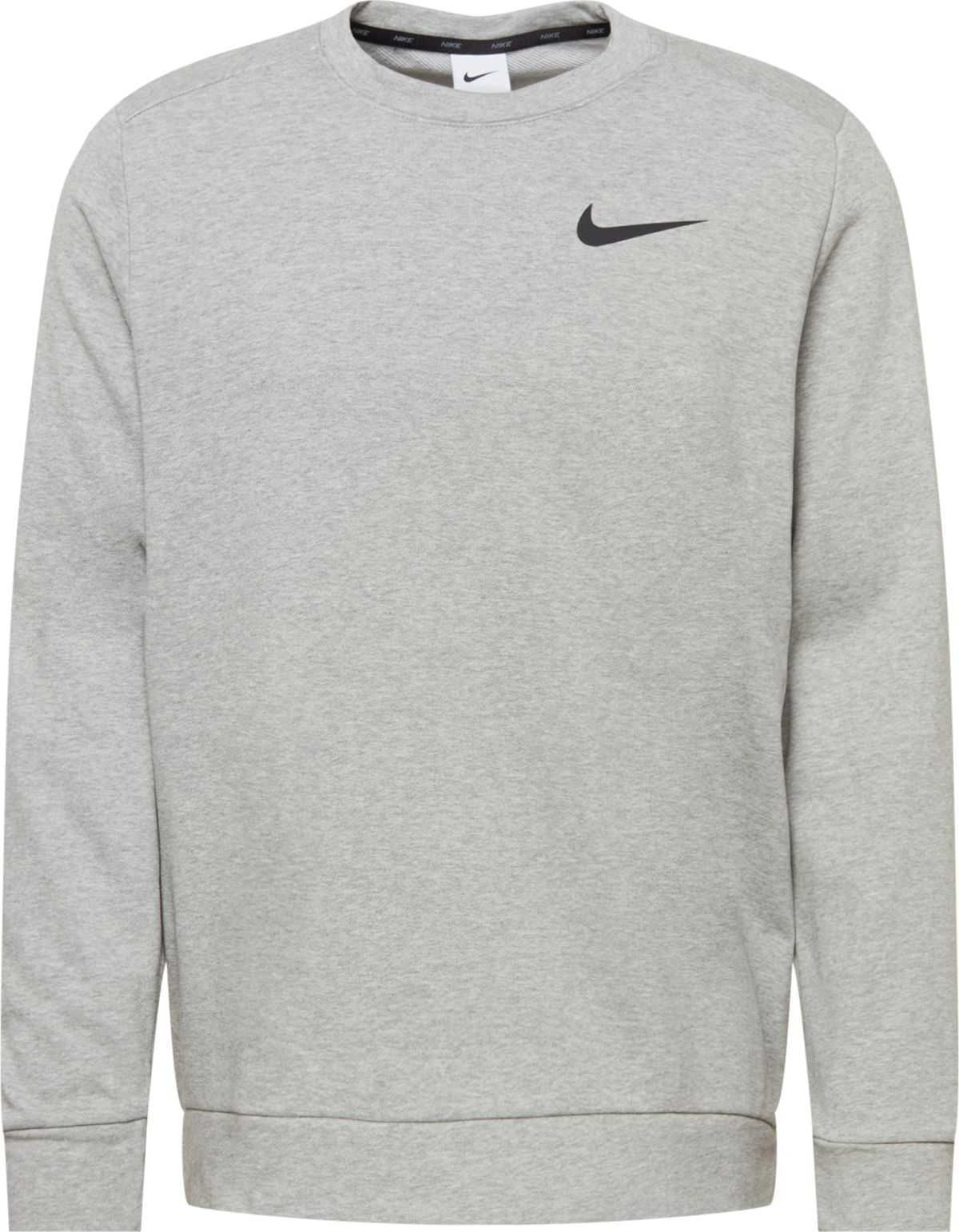 NIKE Sportovní mikina šedý melír / černá
