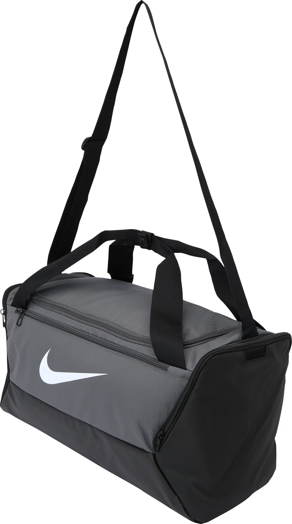 NIKE Sportovní taška 'Brasilia 9.5' šedá / černá / bílá