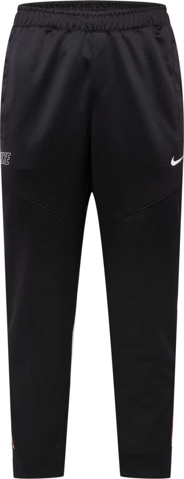 Nike Sportswear Kalhoty oranžová / černá / bílá