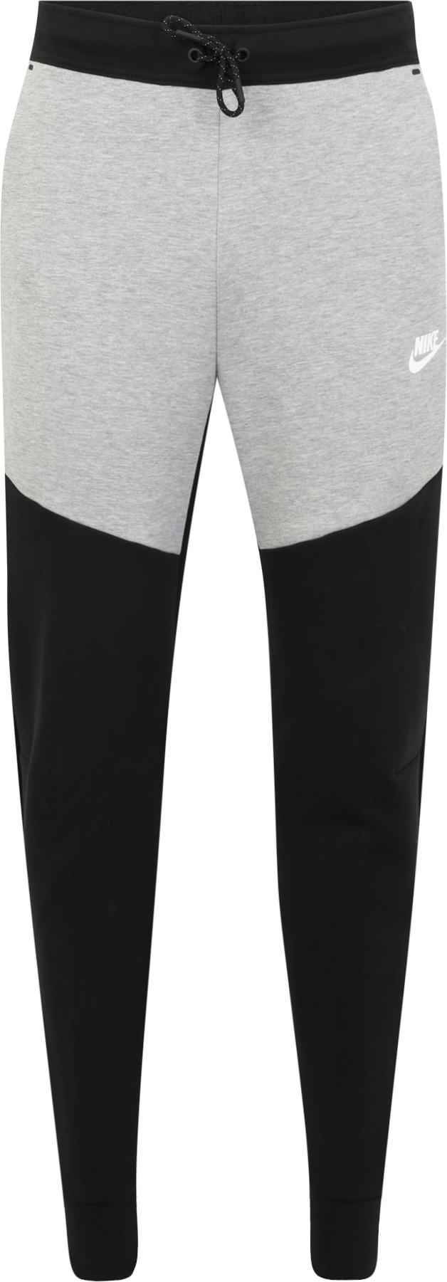 Nike Sportswear Kalhoty šedý melír / černá / bílá