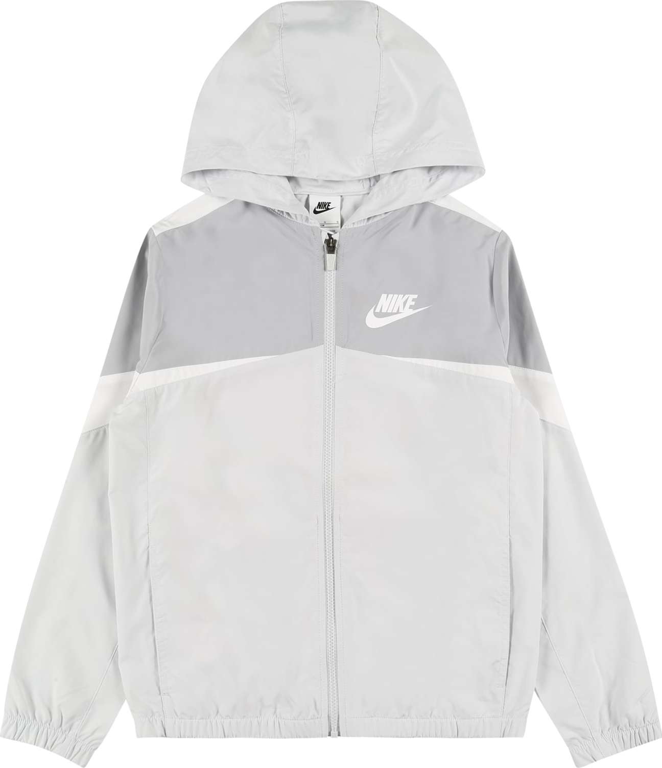 Nike Sportswear Přechodná bunda šedá / světle šedá / bílá