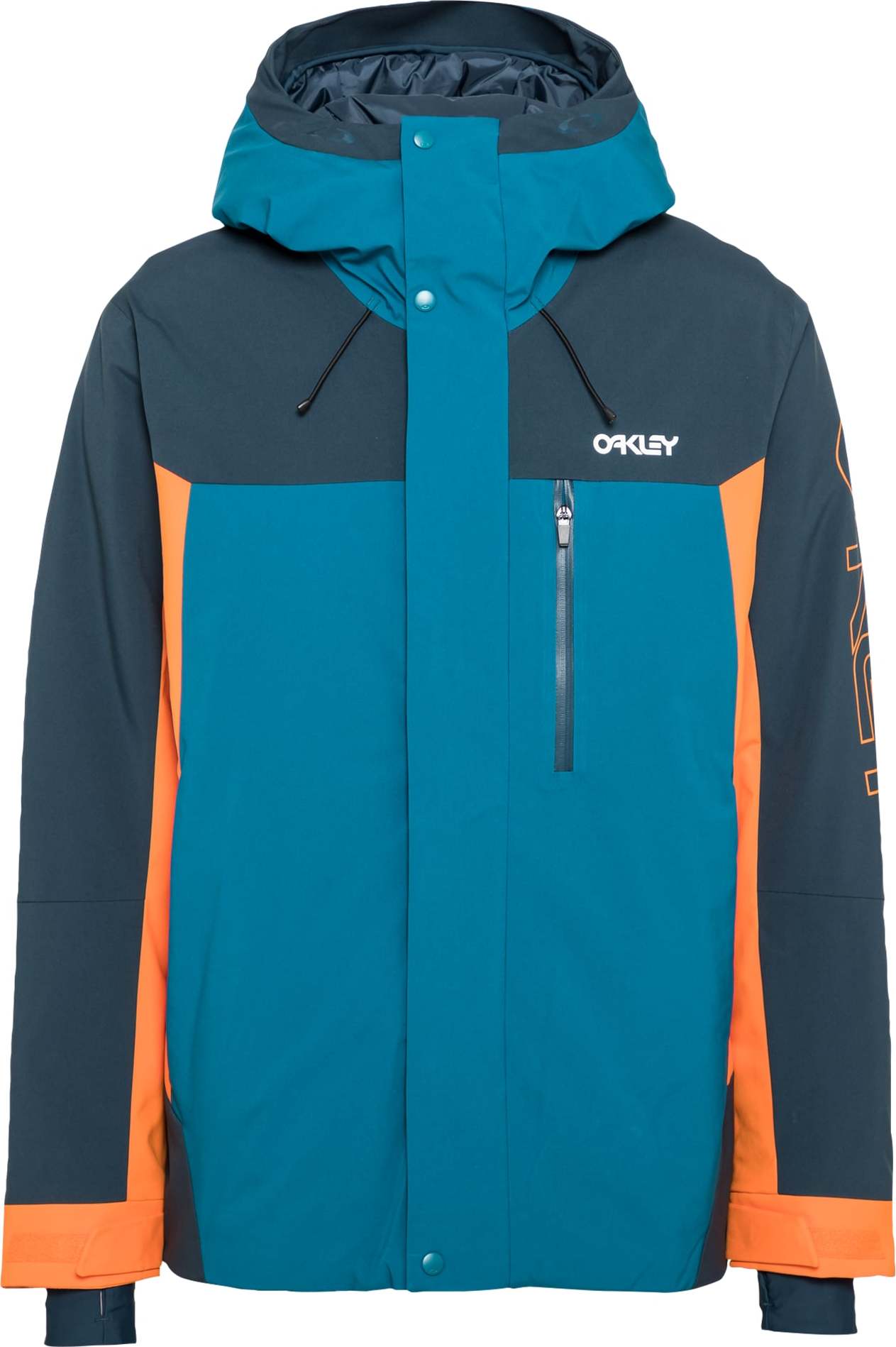 OAKLEY Sportovní bunda modrá / tmavě modrá / oranžová