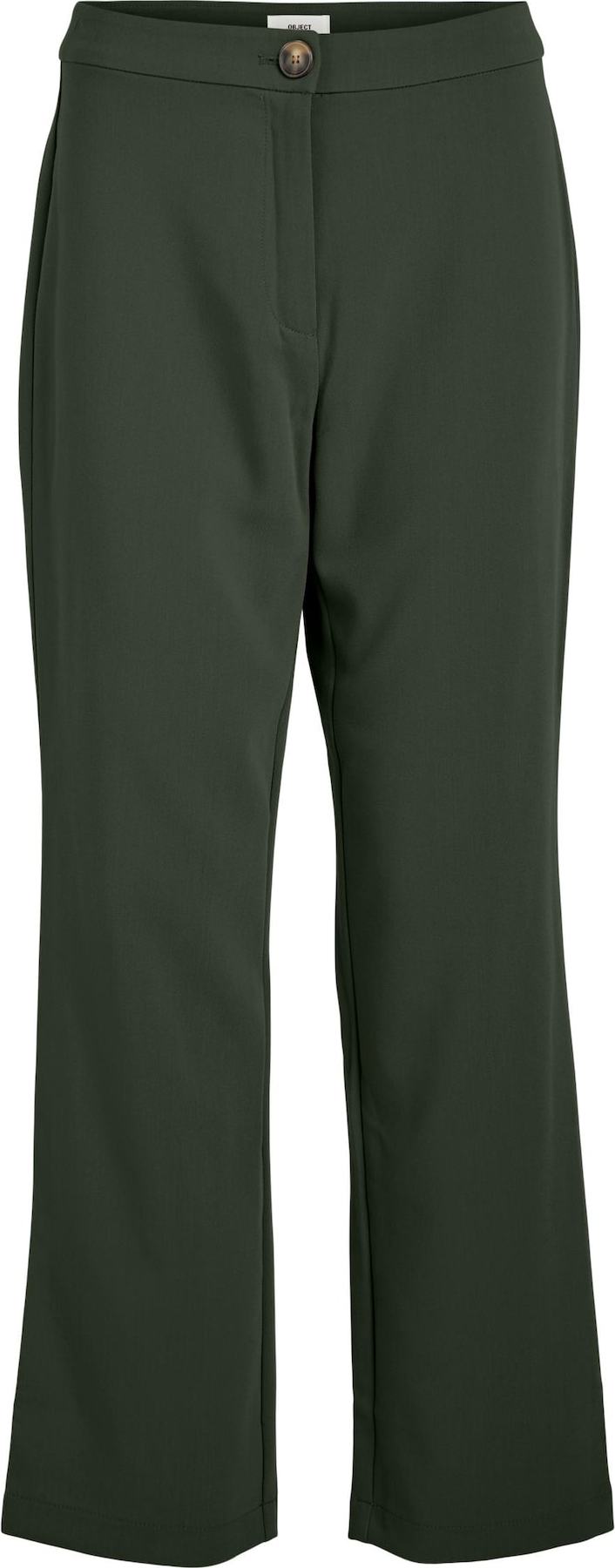 OBJECT Kalhoty 'SIGRID' tmavě zelená