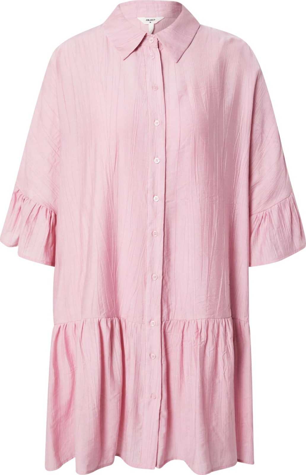 OBJECT Košilové šaty 'TILIA' růžová