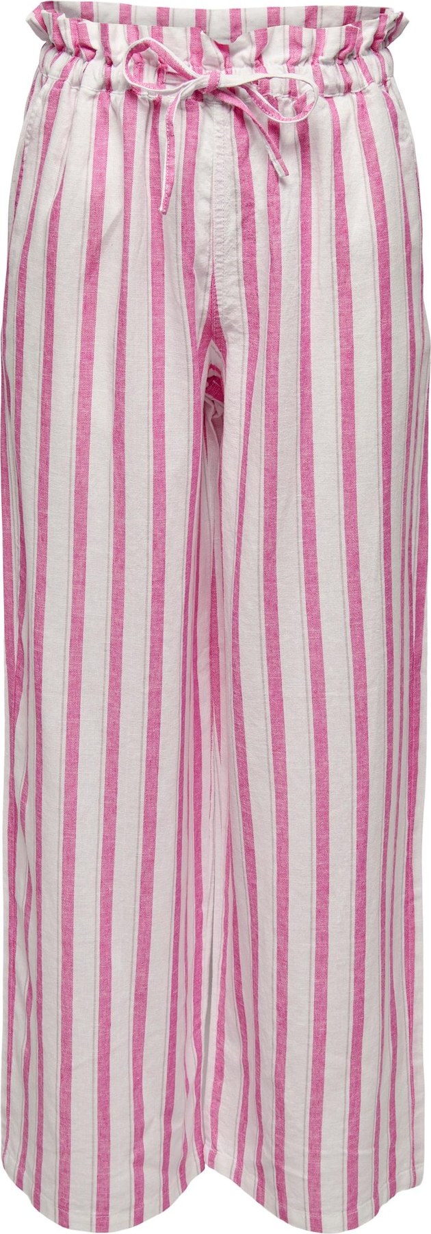 ONLY Kalhoty 'CARO' světle růžová / bílá