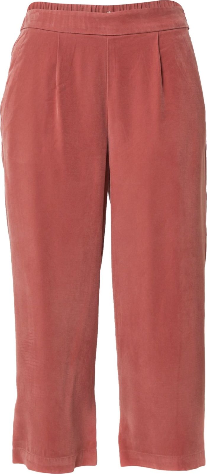 ONLY Kalhoty se sklady v pase pastelově červená