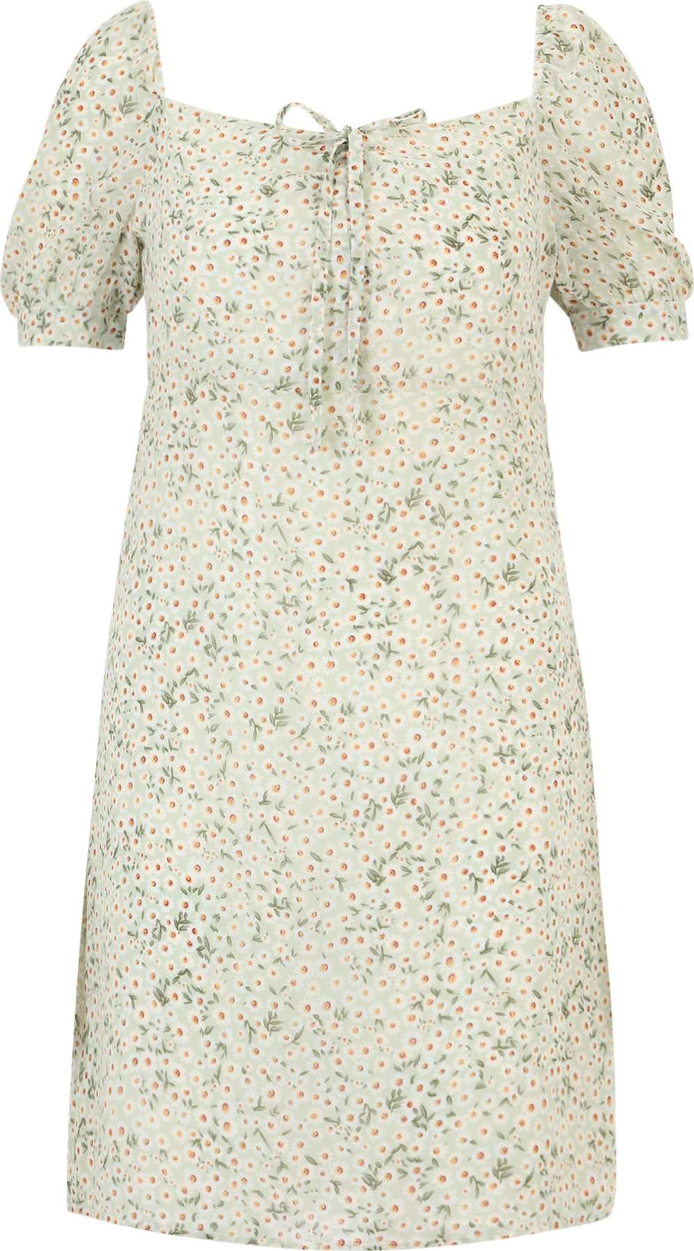 Only Petite Letní šaty 'SONJA' karamelová / olivová / pastelově zelená / bílá