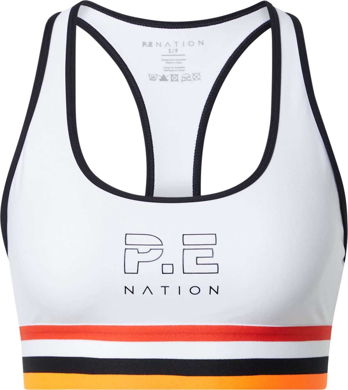 P.E Nation Sportovní podprsenka oranžová / červená / černá / bílá