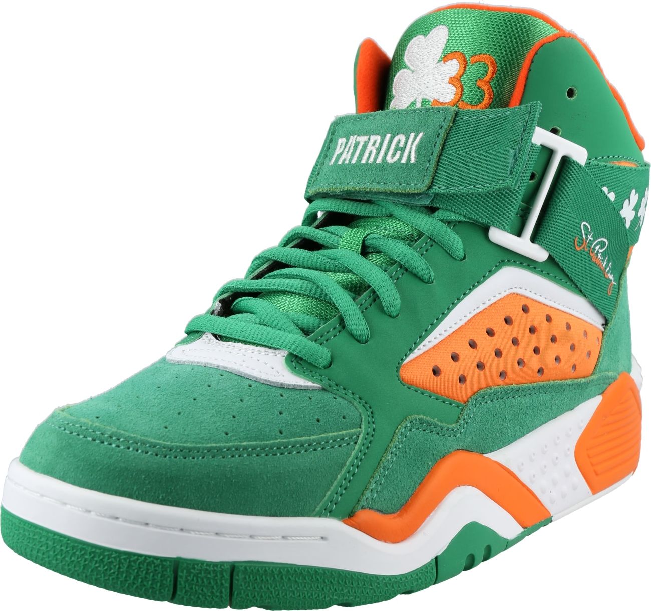 Patrick Ewing Kotníkové tenisky 'FOCUS' zelená / oranžová / bílá