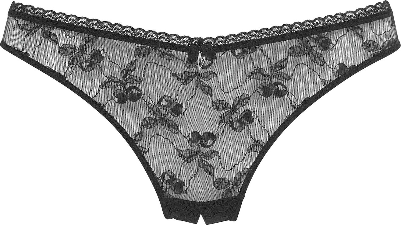 PETITE FLEUR GOLD Tanga černá