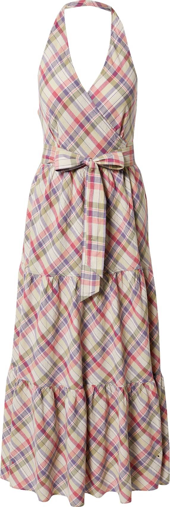 Polo Ralph Lauren Letní šaty 'ADLE' modrá / pastelově zelená / pitaya / bílá